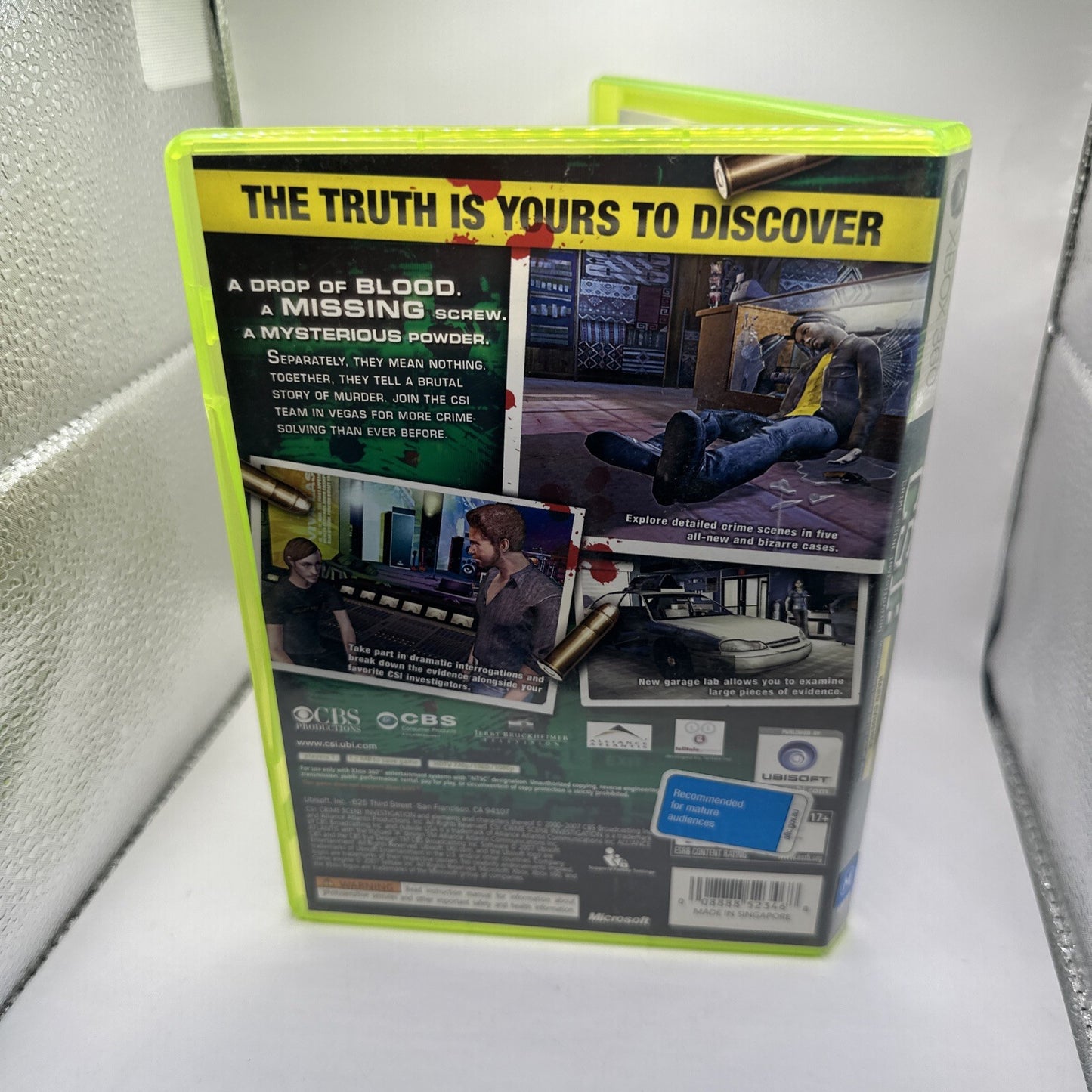 CSI: Hard Evidence • Xbox 360 Game + Manual (2007) REGION FREE • Complete CIB