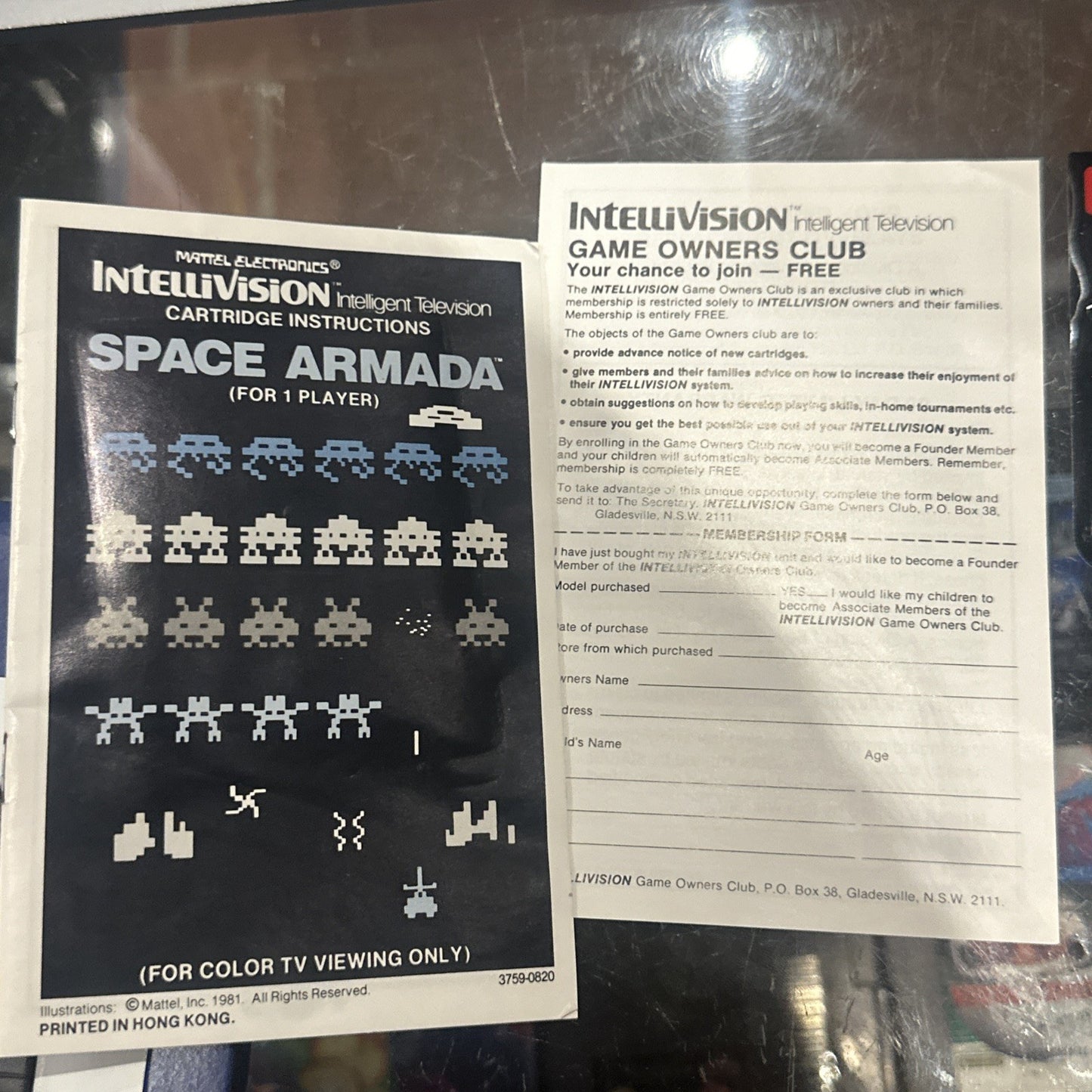 Space Armada • Mattel Intellivision Game + Manual (1981) Complete In Box Boxed