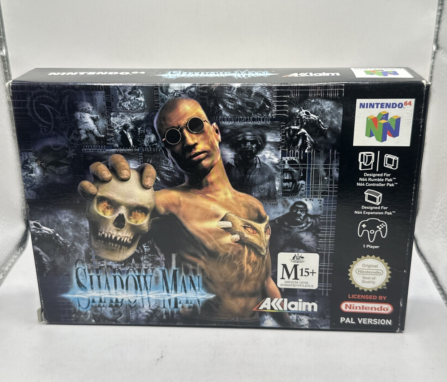 Shadow Man • Nintendo 64 N64 Game + Box & Manual (1999) AUS PAL • Complete CIB