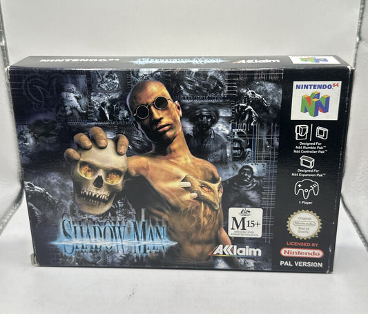Shadow Man • Nintendo 64 N64 Game + Box & Manual (1999) AUS PAL • Complete CIB