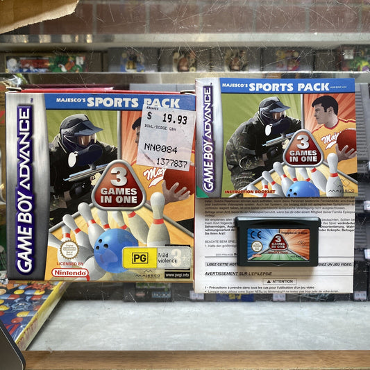Majesco's Sport Pack 3 Games In One Gameboy Advance Game + Manual BOXED GBA