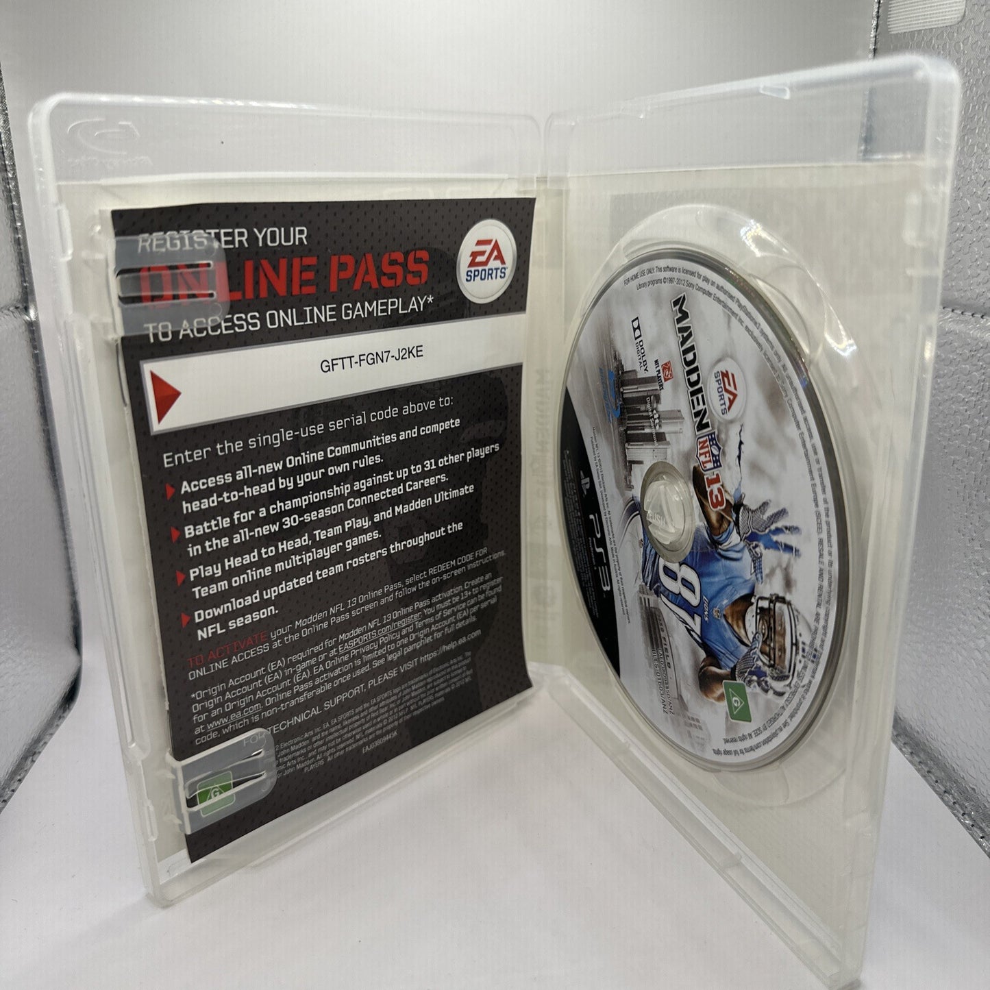 Madden NFL 13 • PlayStation 3 PS3 Game (2013) AUS • American Football