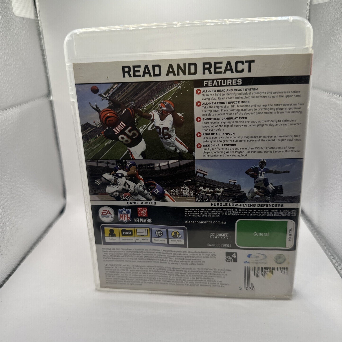 Madden NFL 08 • Playstation 3 PS3 Game + Manual (2007) American Football 2008