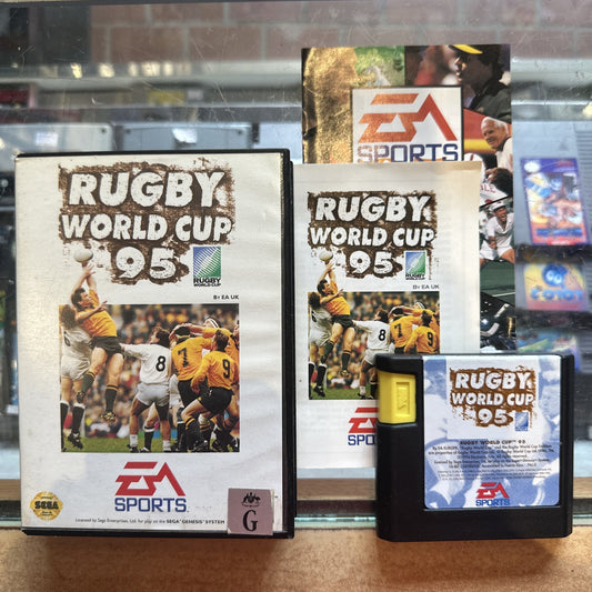 Rugby World Cup 95 • SEGA Genesis / Mega Drive Game + Manual (1995) Complete