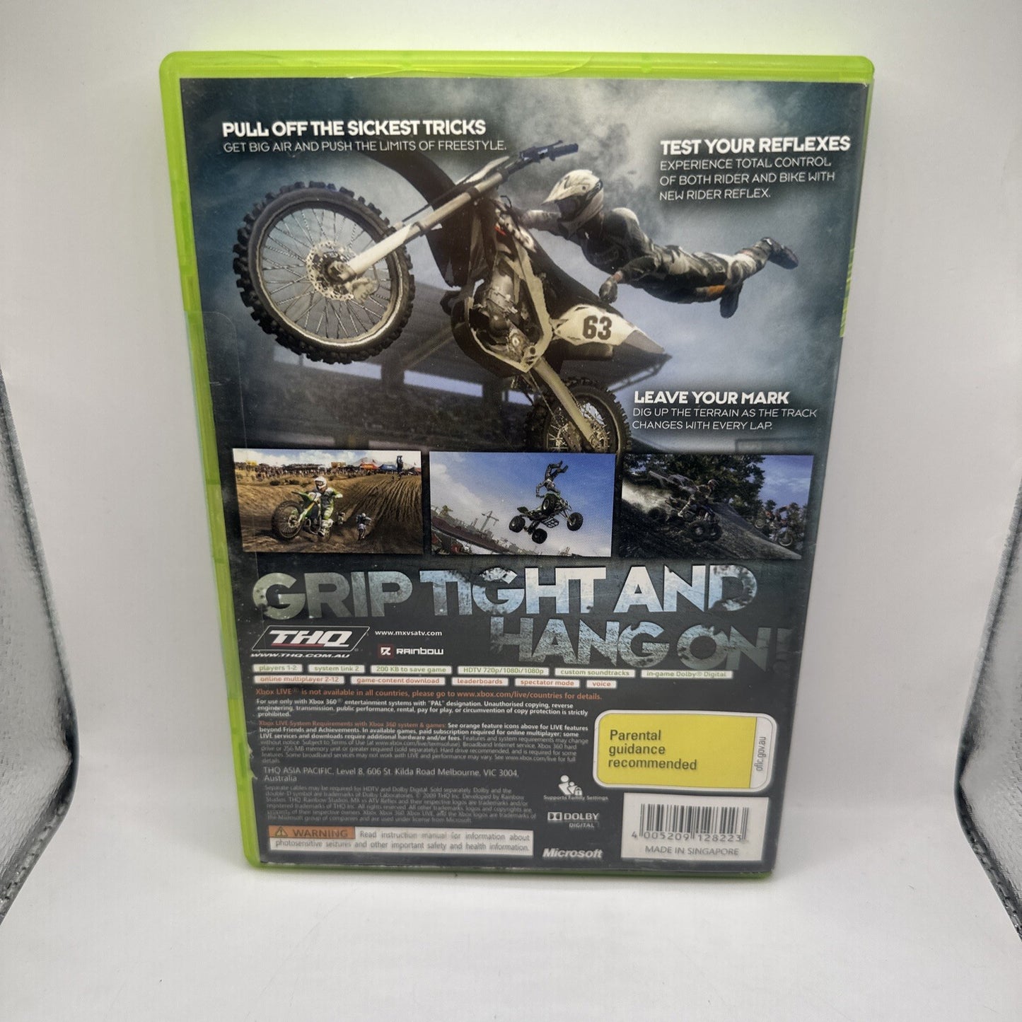 MX Vs ATV Reflex • Xbox 360 Game + Manual (2009) PAL AUS Complete THQ Motocross