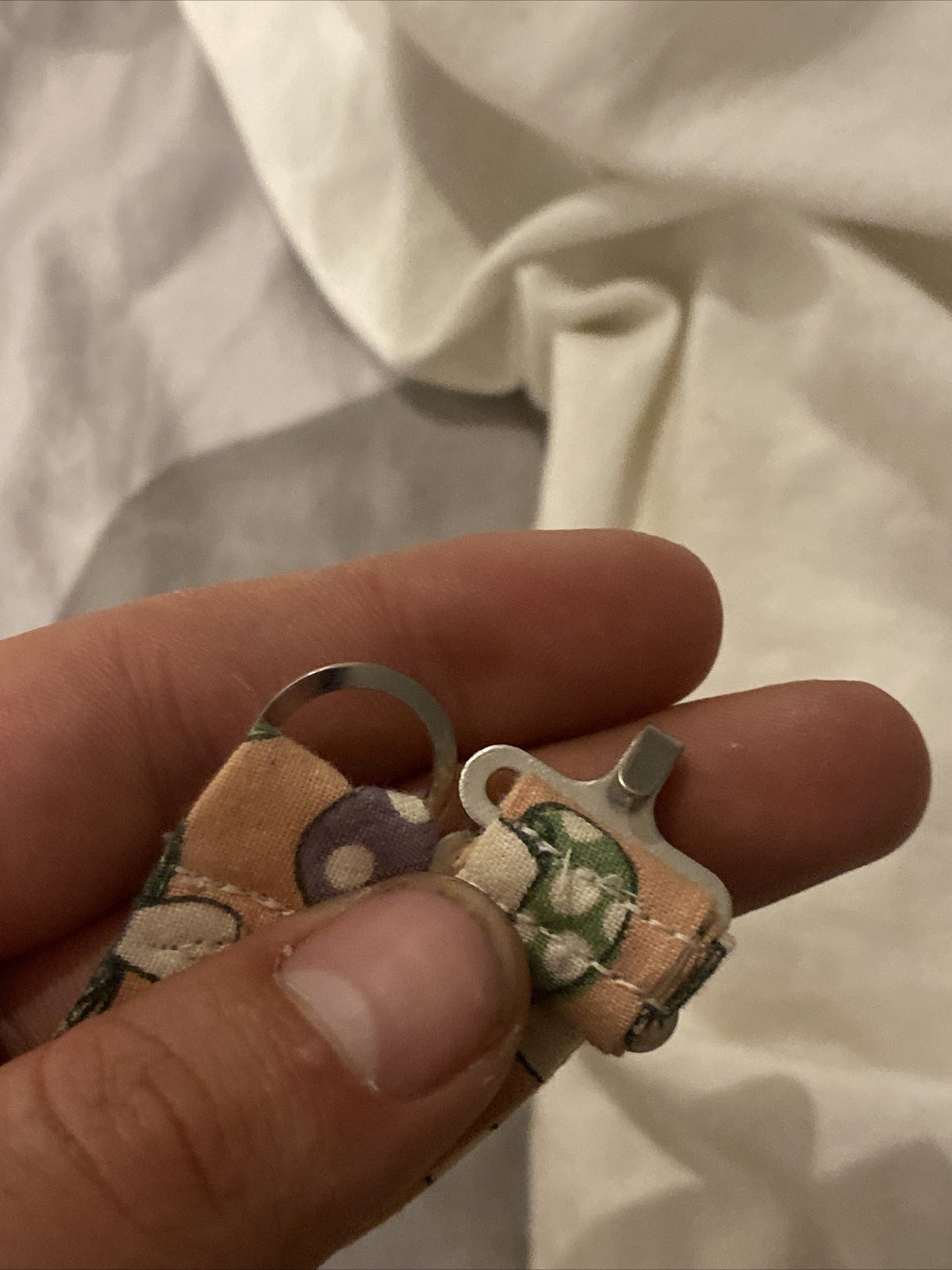 Vintage Clip On Bowtie With Mushroom Print/Pattern