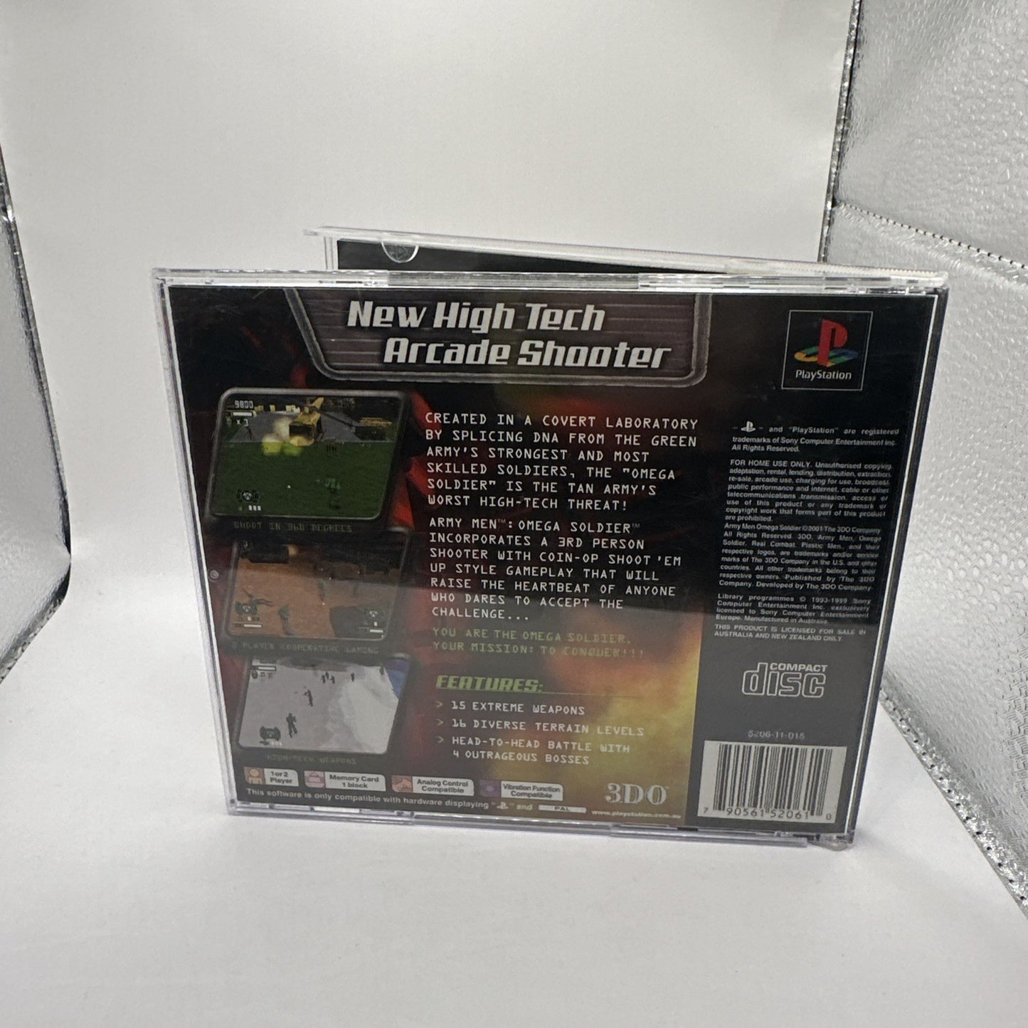 Army Men: Omega Solider • PlayStation 1 PS1 Game + Manual 2001 PAL AUS Complete