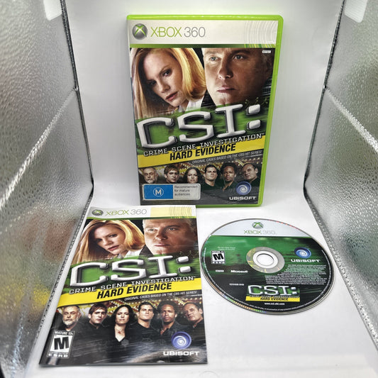 CSI: Hard Evidence • Xbox 360 Game + Manual (2007) REGION FREE • Complete CIB