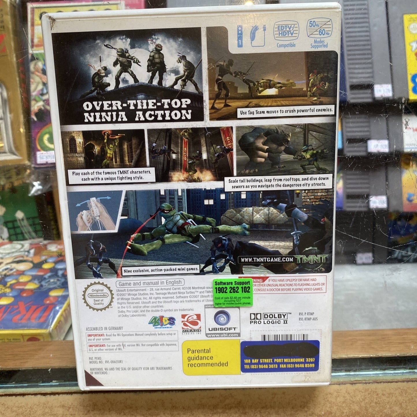Teenage Mutant Ninja Turtles TMNT Nintendo Wii (2007) AU PAL Tested! • Ex-Rental