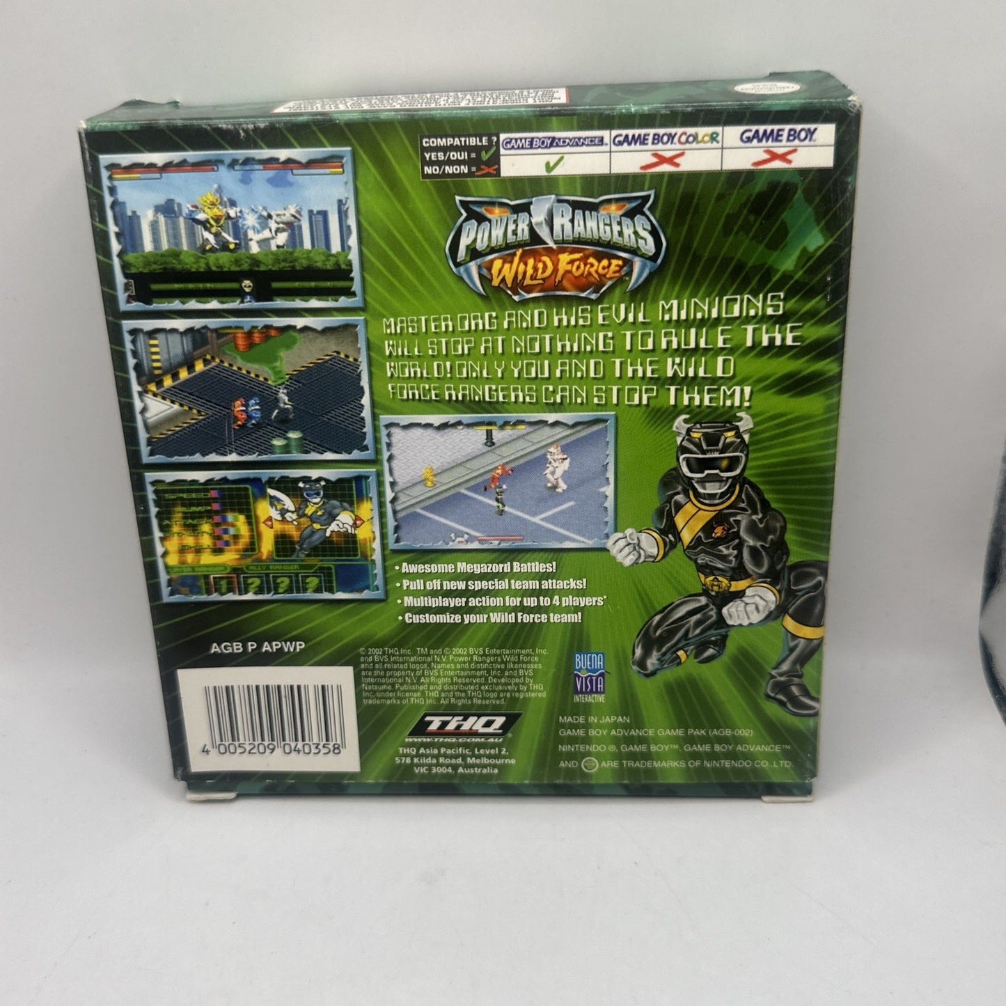Power Rangers: Wild Force • Game Boy Advance GBA + Box (2002) PAL AUS • Boxed