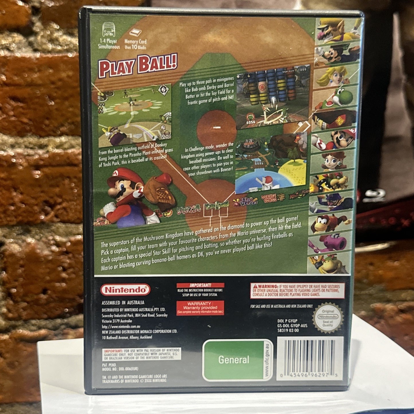 Mario Superstar Baseball • Nintendo GameCube Game + Manual 2005 PAL AUS Complete