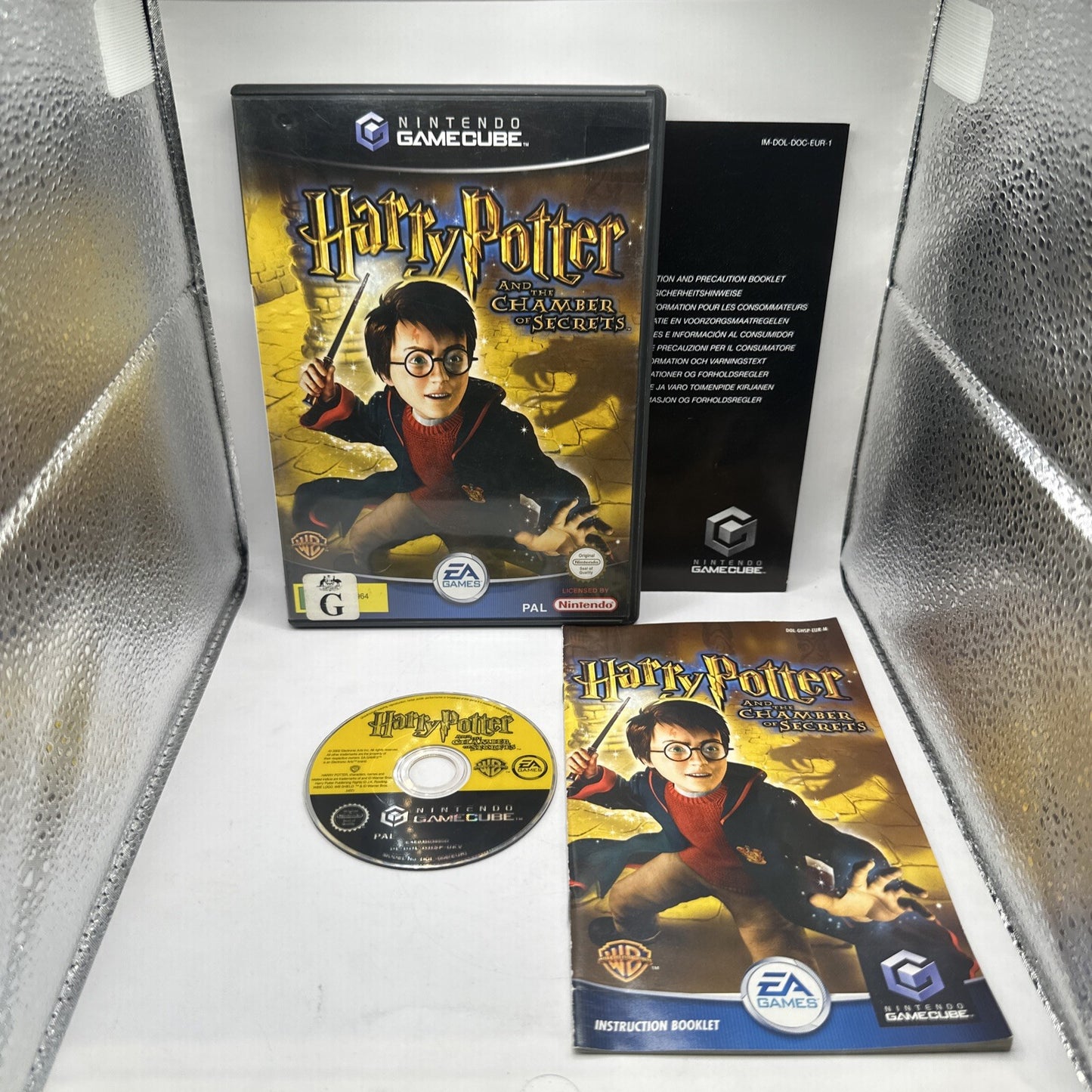 Harry Potter and the Chamber of Secrets • Nintendo GameCube Game + Manual • PAL