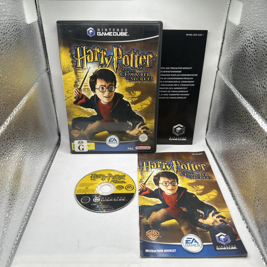 Harry Potter and the Chamber of Secrets • Nintendo GameCube Game + Manual • PAL