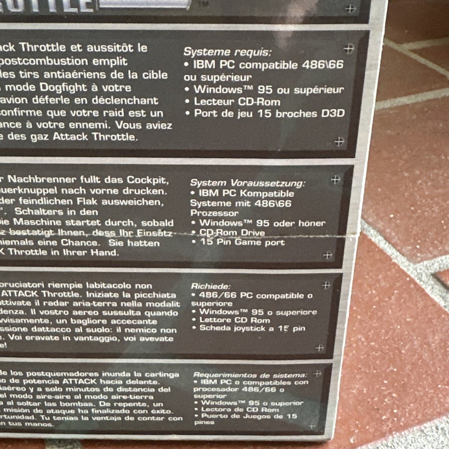 Thrustmaster Attack Throttle Controller For PC *NEW & SEALED* Thrust Master