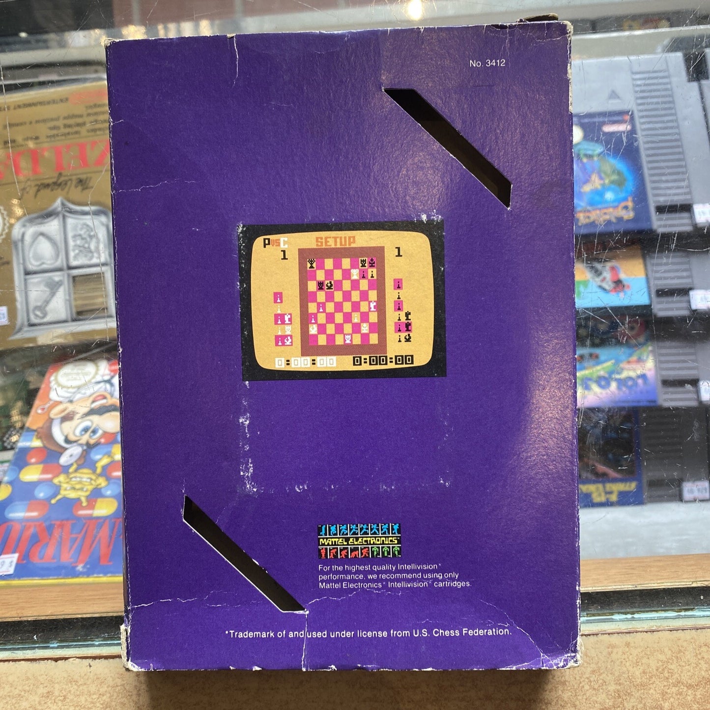 USCF Chess Intellivision Game In Box (1982) Only 1 Overlay Included • BOXED