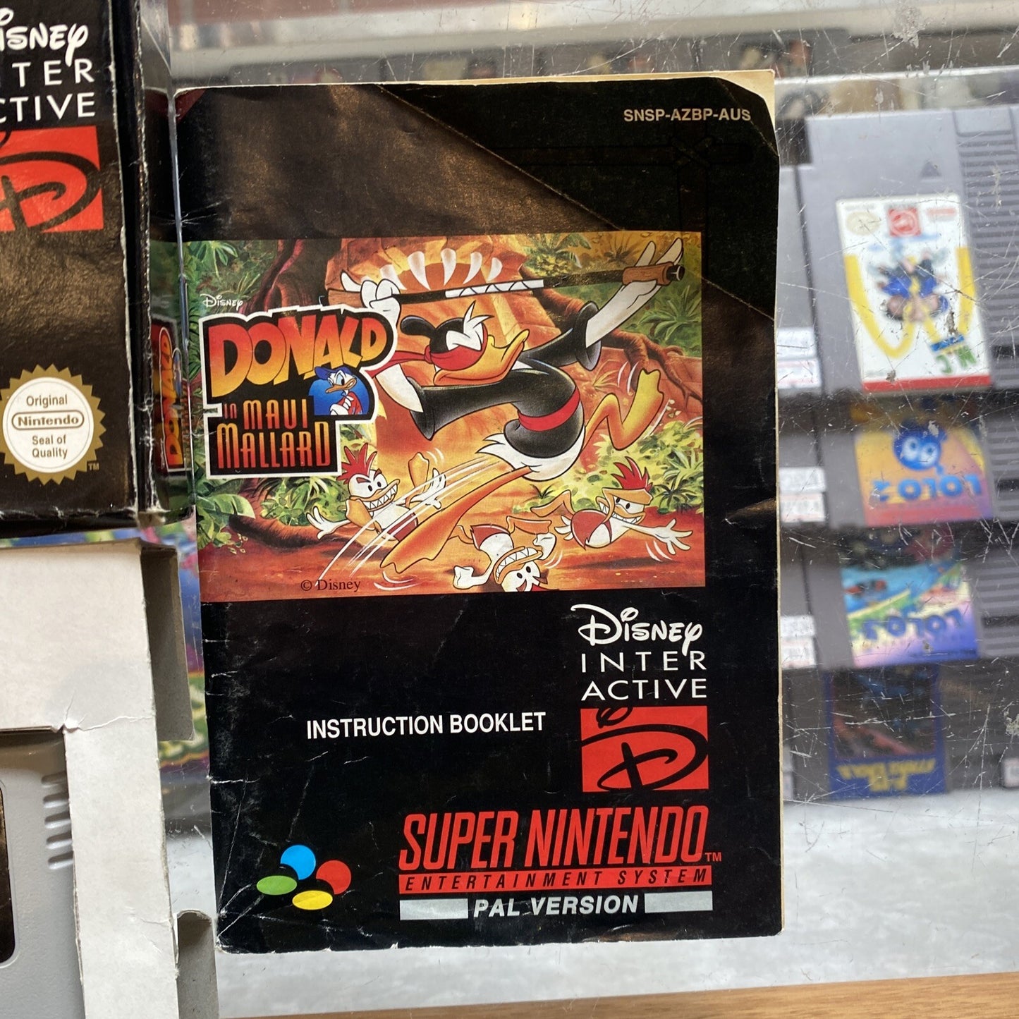Donald In Maui Mallard Super Nintendo SNES Game In Box + Manual PAL AUS • Boxed