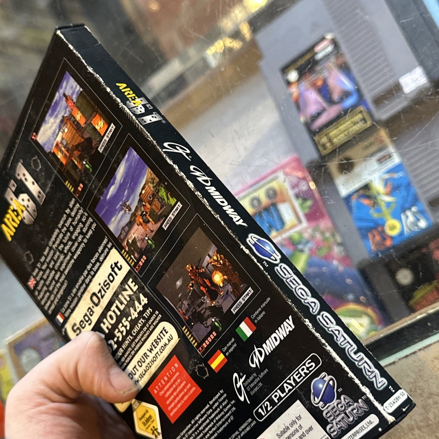 Area 51 • Sega Saturn Game + Manual PAL (1995) Complete CIB • Midway