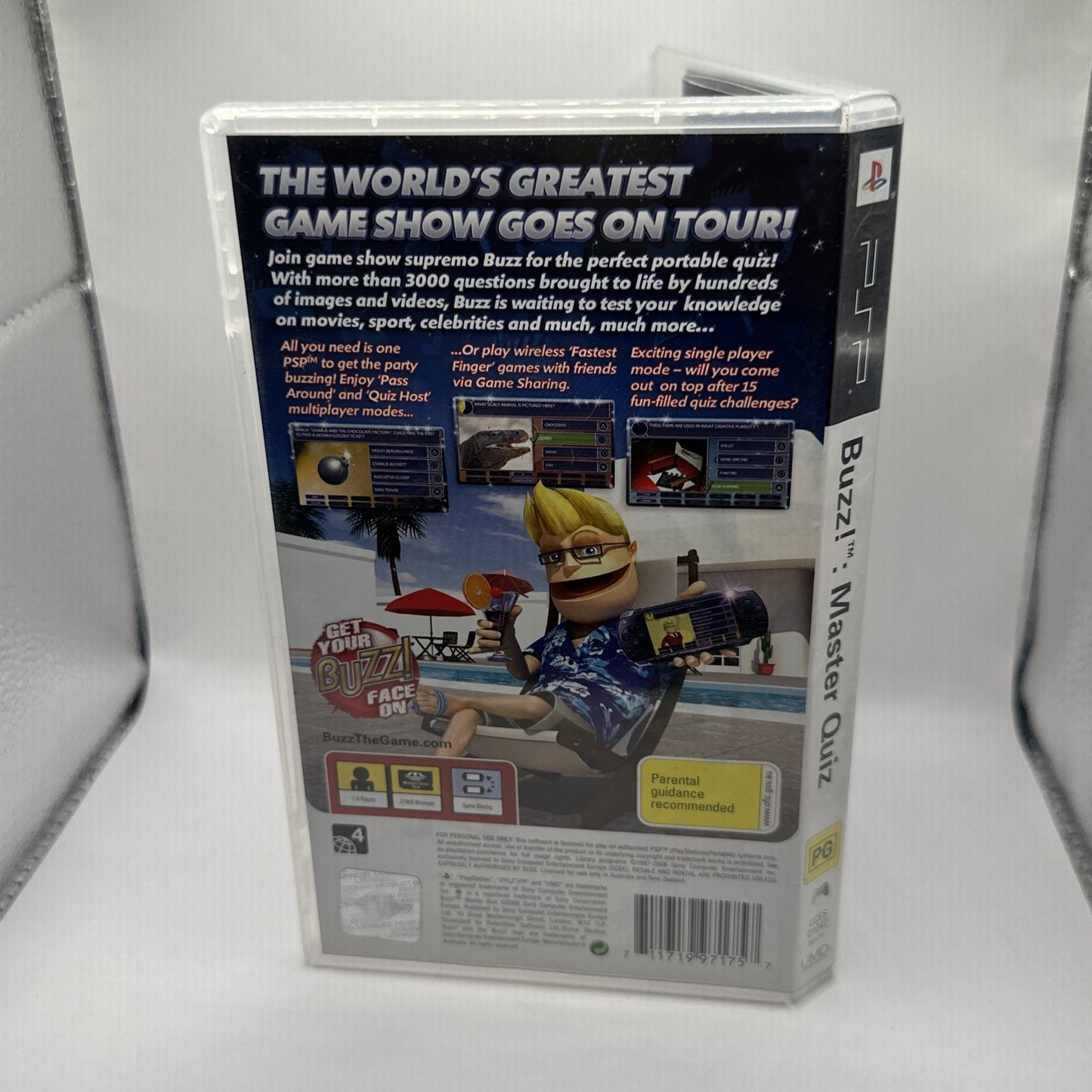 Buzz!: Master Quiz • PlayStation Portable PSP Game + Manual (2008) AUS Complete