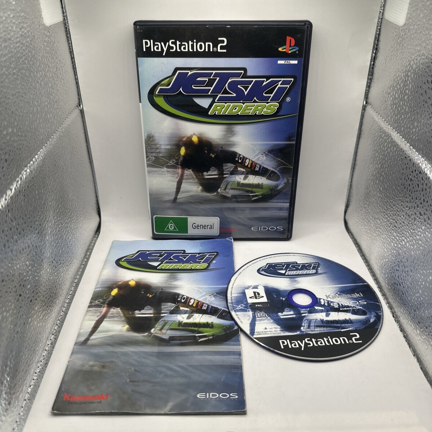Jet Ski Riders • Playstation 2 PS2 Game + Manual (2001) PAL • Kawasaki Eidos CIB
