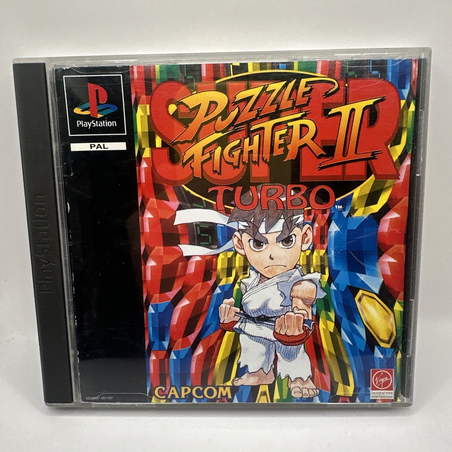 Super Puzzle Fighter II Turbo • PlayStation 1 PS1 + Manual (1996) PAL • Complete