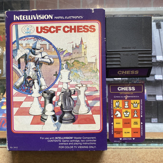 USCF Chess Intellivision Game In Box (1982) Only 1 Overlay Included • BOXED