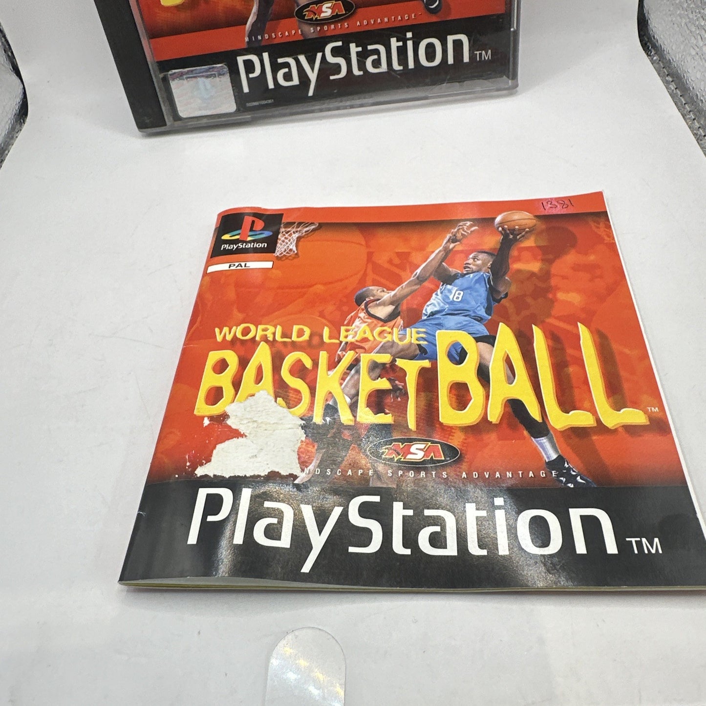 World League Basketball • Sony PS1 Playstation 1 Game + Manual (1998) PAL