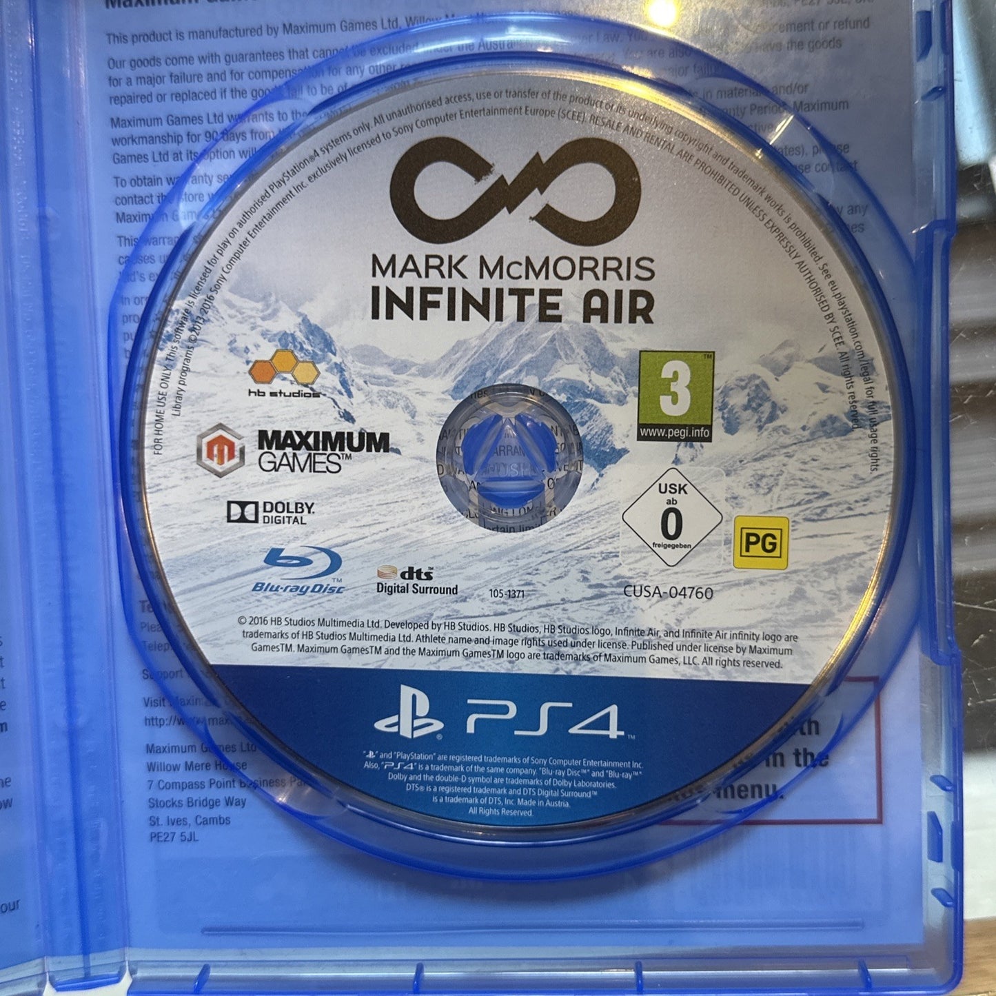 Mark McMorris Infinite Air • Sony PS4 Playstation 4 (2016) Snowboarding