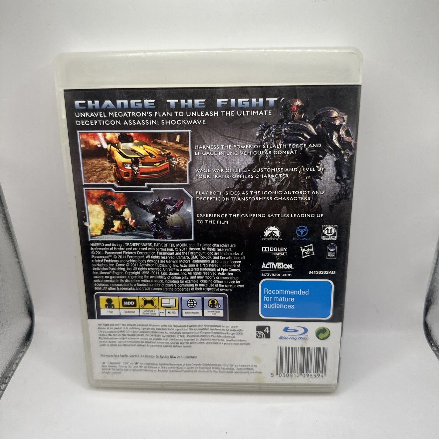 Transformers: Dark of the Moon • PlayStation 3 PS3 Game + Manual (2010) Complete