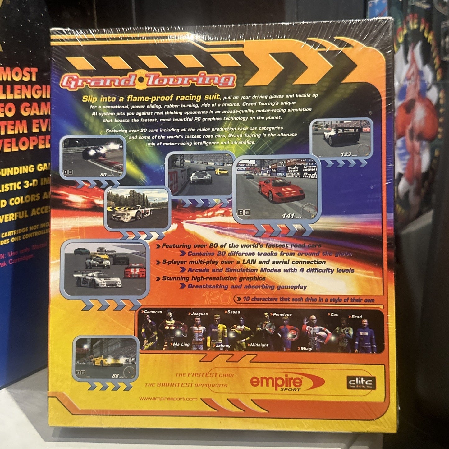 Grand Touring • Big Box PC Game SEALED/BRAND NEW (1998) Windows 95/98 Car Racing