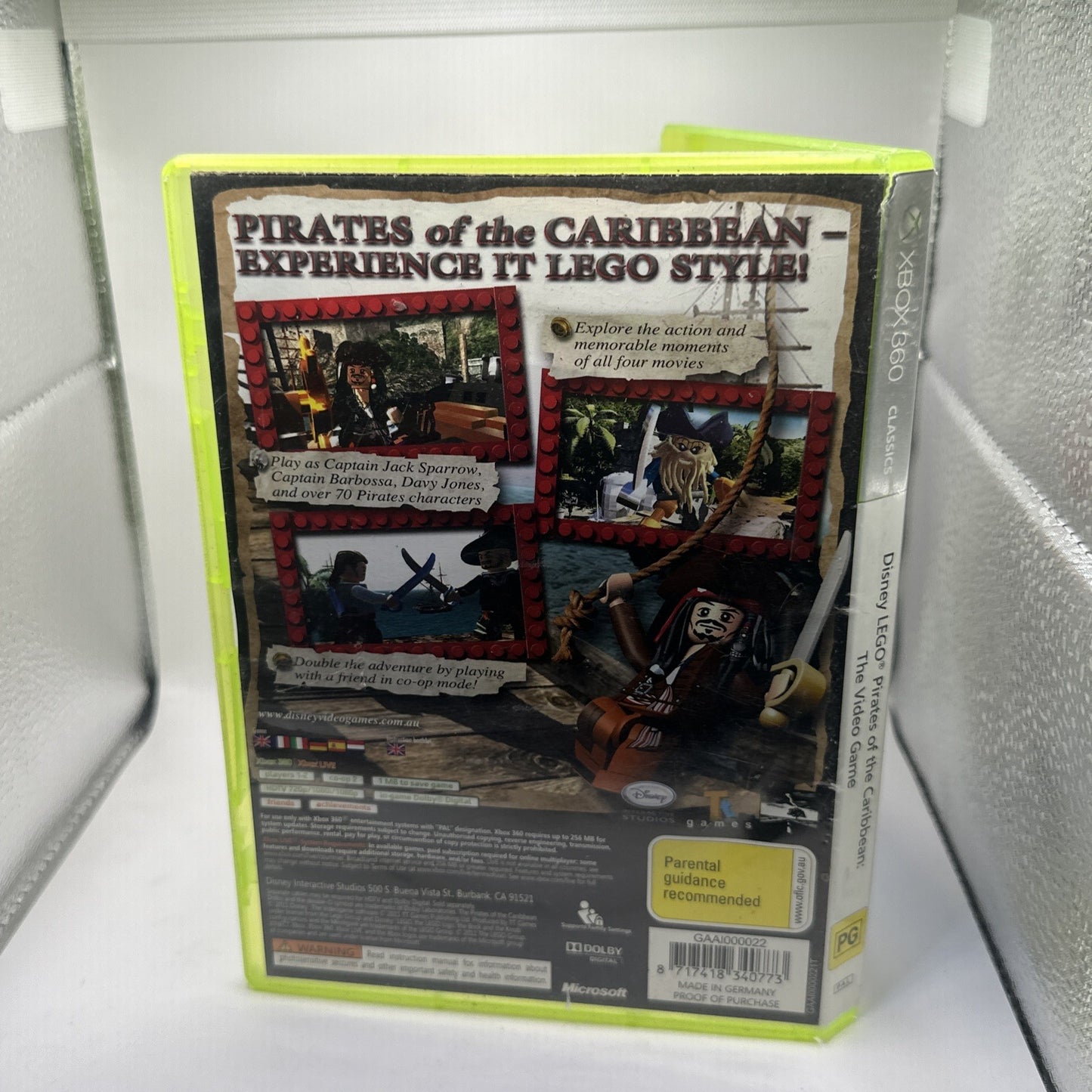 LEGO Pirates of the Caribbean • Xbox 360 Game + Manual (2011) PAL AUS • Classics