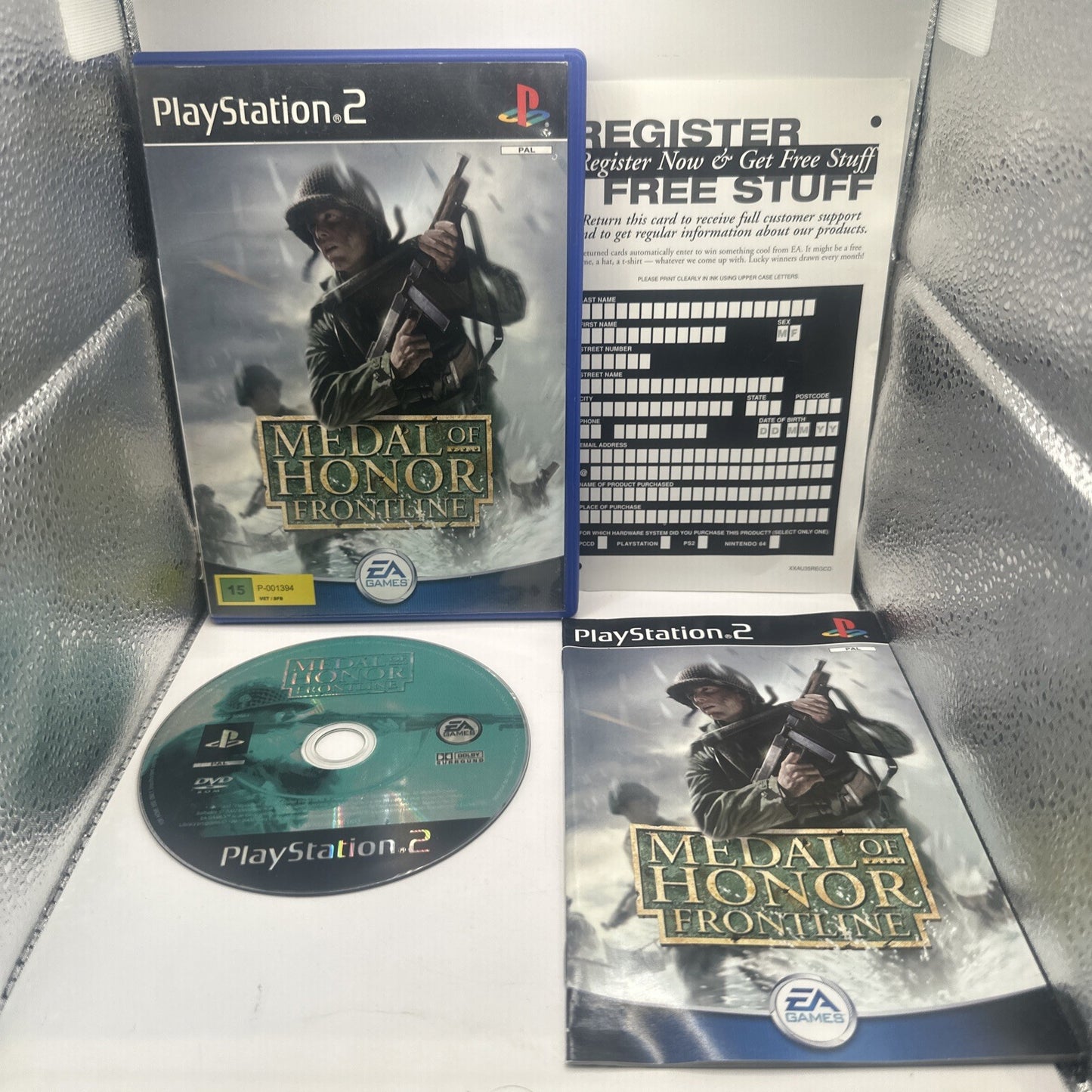 Medal Of Honor: Frontline • PlayStation 2 PS2 Game + Manual (2002) PAL AUS • CIB