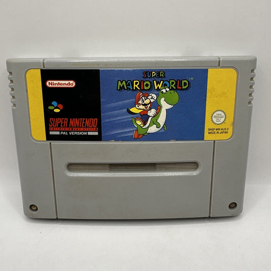 Super Mario World • Super Nintendo SNES Game (1990) PAL AUS • Cartridge Only
