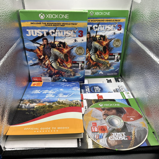 Just Cause 3 Collector’s Edition • Xbox One Game + Map & Outer Box (2015) AUS