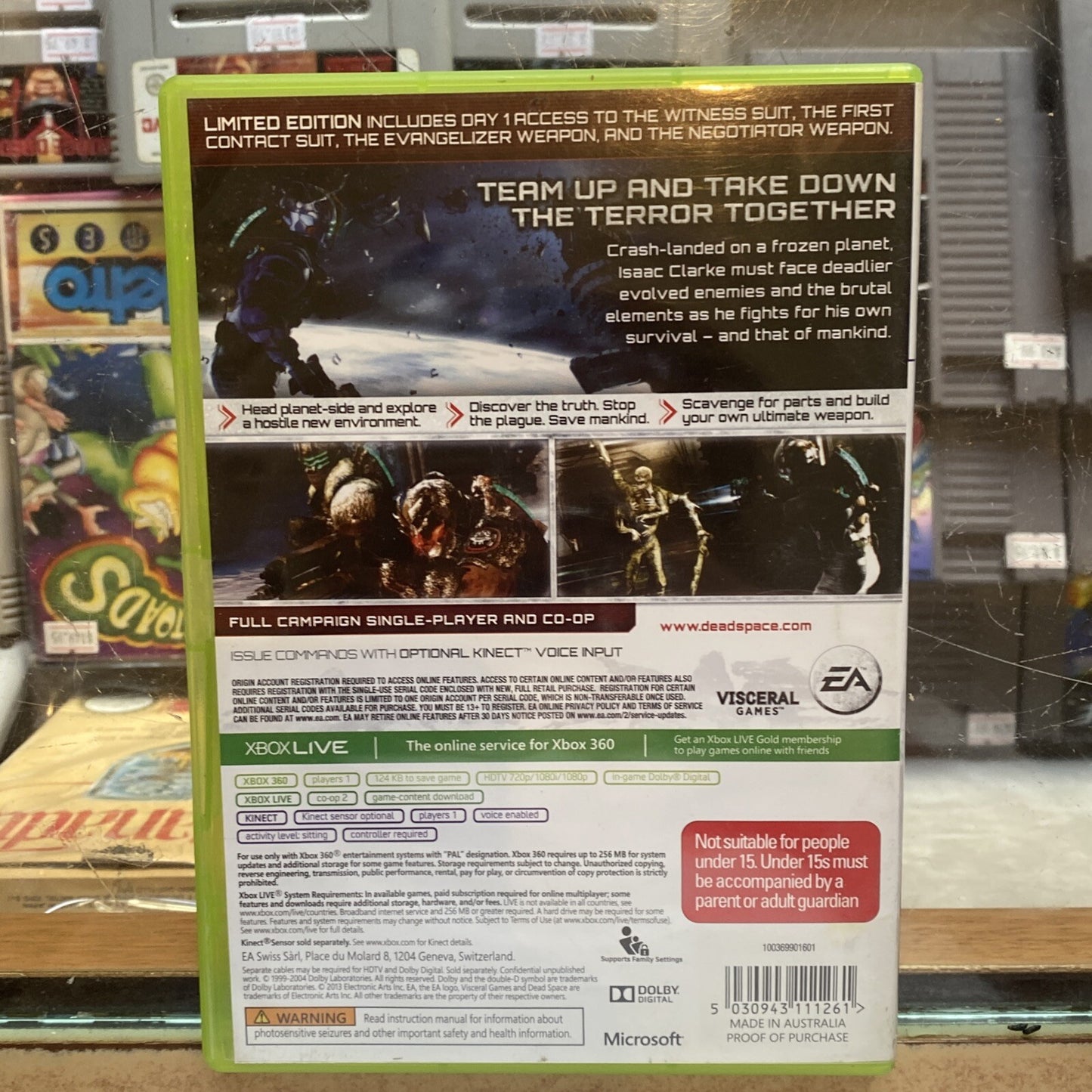 Dead Space 3 Xbox 360 Game PAL AUS (2013) TESTED/WORKING! • Limited Edition