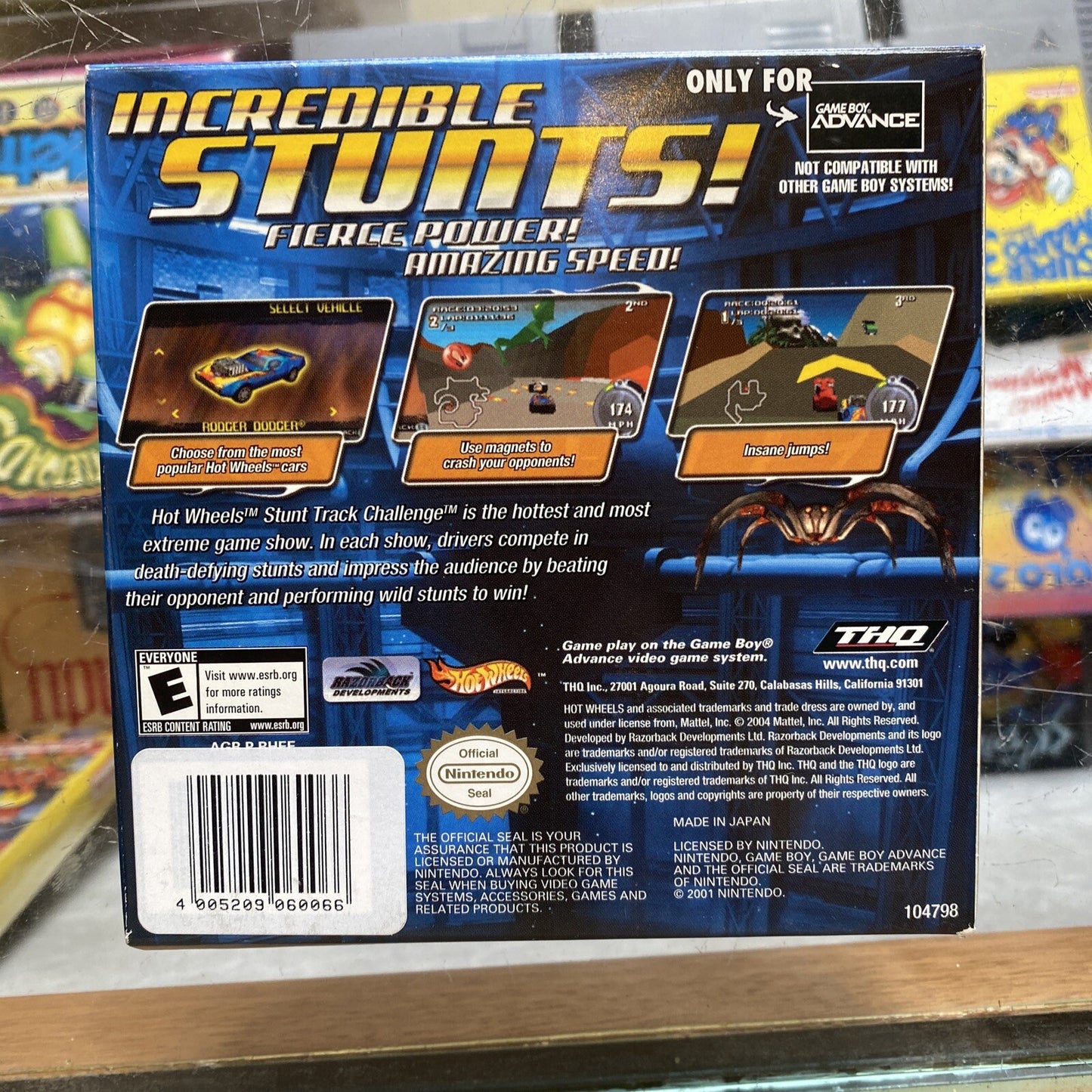 Hot Wheels Stunt Track Challenge Gameboy Advance (2004) Car Racing Game Boy GBA