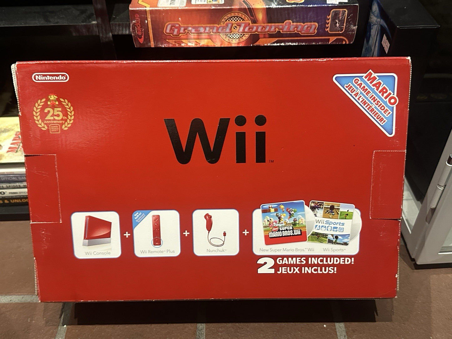 RedNintendo Wii Console Super Mario Bros 25th Anniversary Edition NTSC Complete