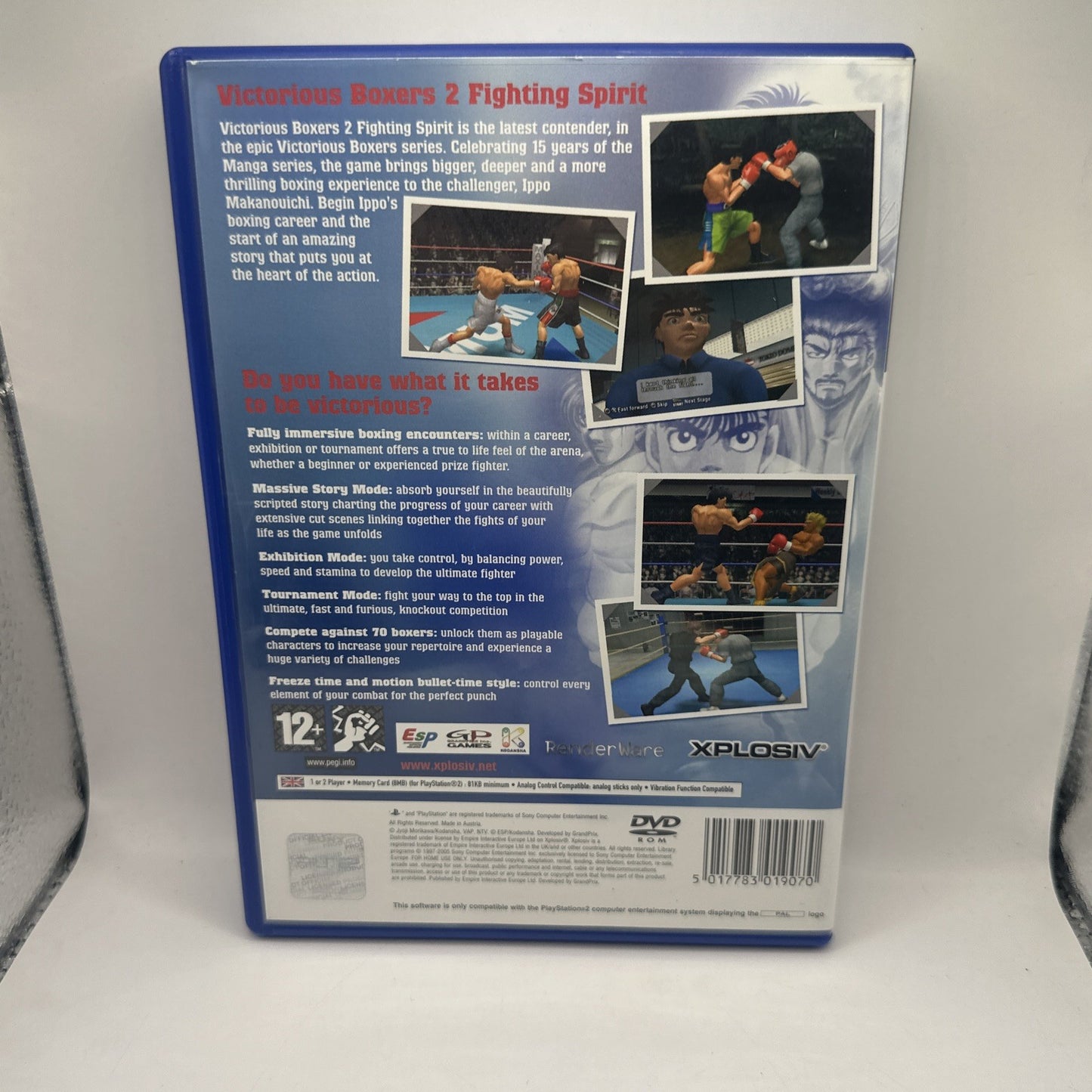 Victorious Boxers 2: Fighting Spirit • PlayStation 2 PS2 Game + Manual PAL 2005