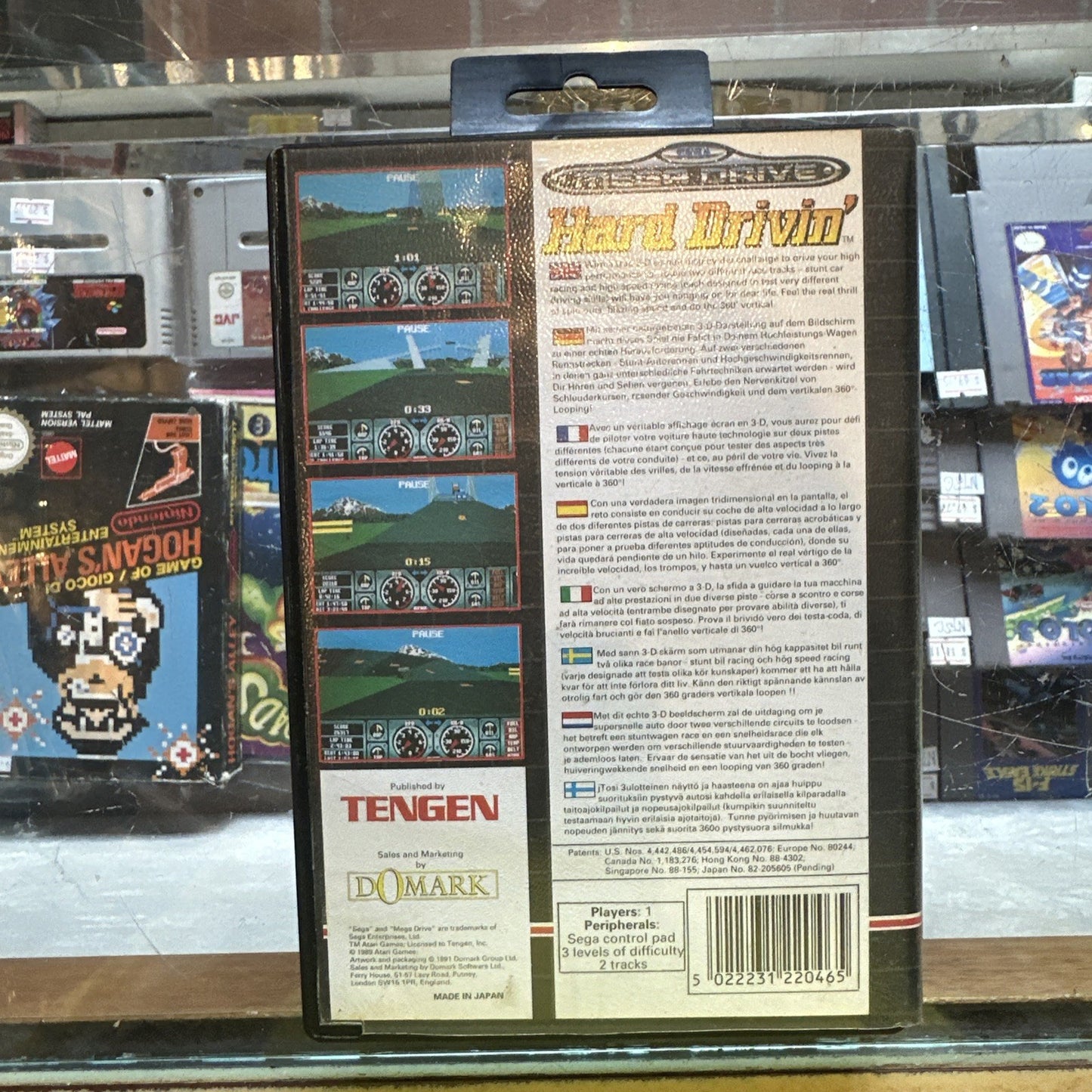 Hard Drivin' • SEGA Mega Drive Game + Manual (1991) Complete CIB • Car Racing