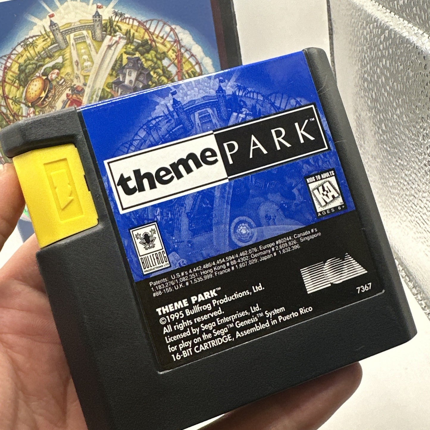 Theme Park • SEGA Genesis Game + Manual (1995) Complete CIB Boxed • Bullfrog EA