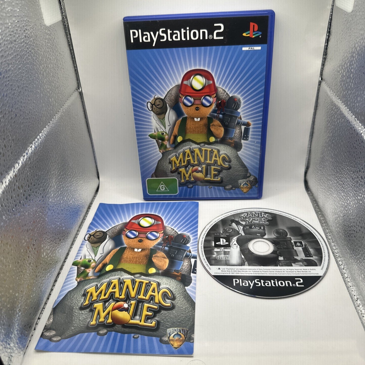 Maniac Mole • PlayStation 2 PS2 Game + Manual (2005) PAL AUS • Phoenix Games