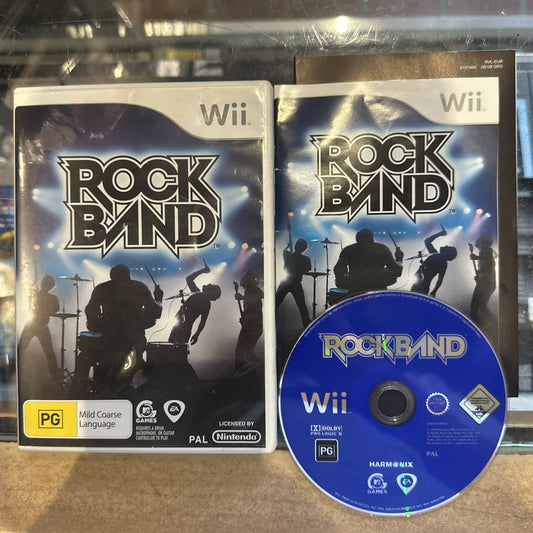 Rock Band • Nintendo Wii Game + Manual (2008) PAL AUS • Complete CIB