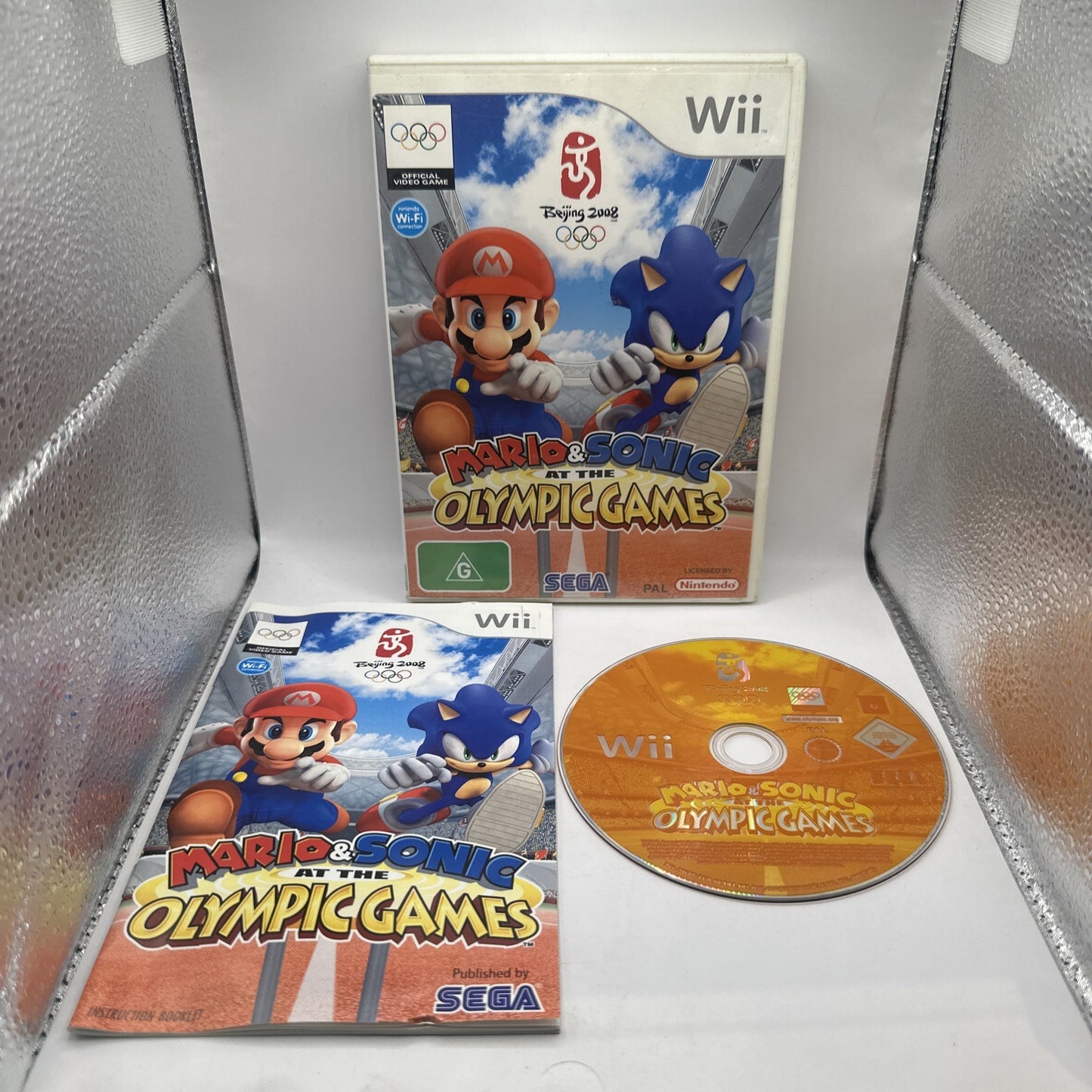 Mario & Sonic At The Olympic Games • Nintendo Wii Game + Manual PAL AUS • SEGA