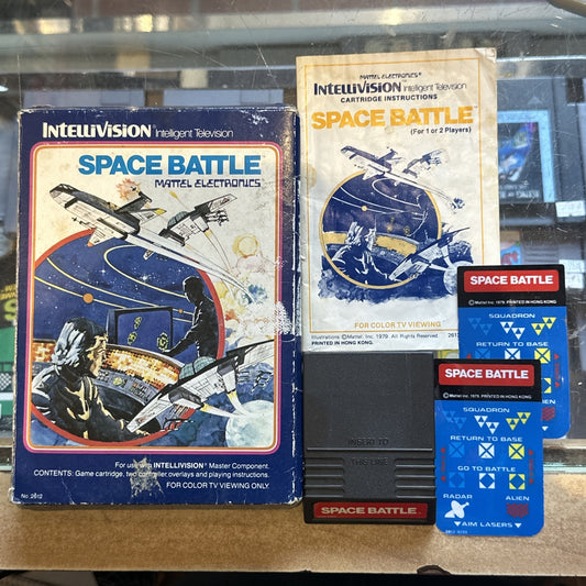 Space Battle • Intellivision Game + Manual & Overlays (1979) Boxed Complete CIB