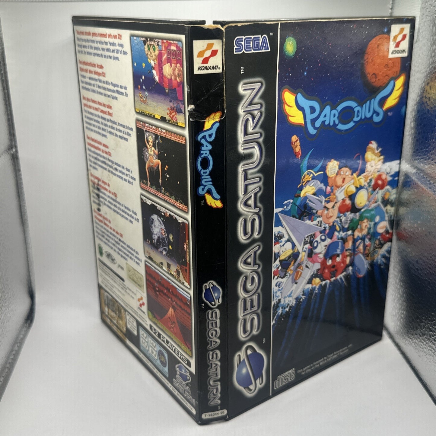 Parodius • Sega Saturn Game + Manual PAL (1996) Complete CIB • Cute ‘Em Up Shmup