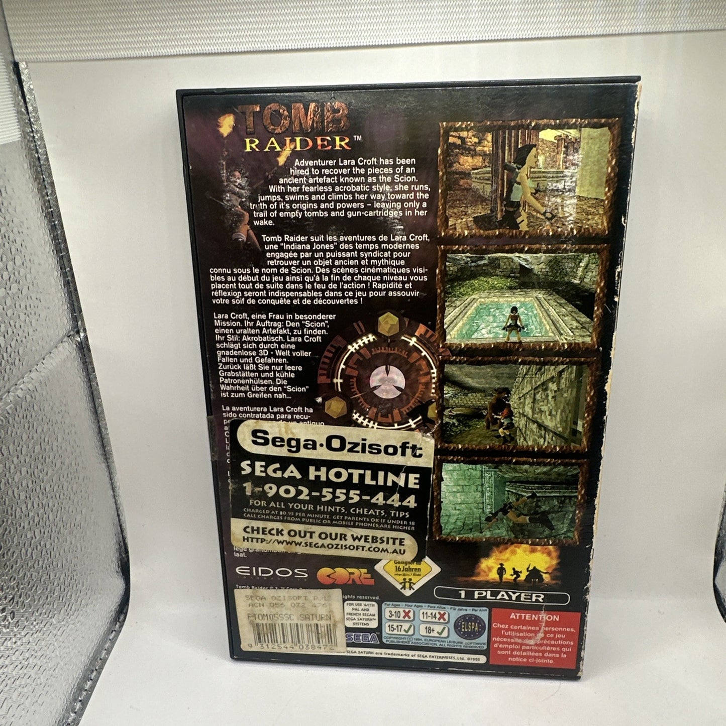 Tomb Raider • Sega Saturn Game + Manual (1996) PAL • Complete • Lara Croft Eidos