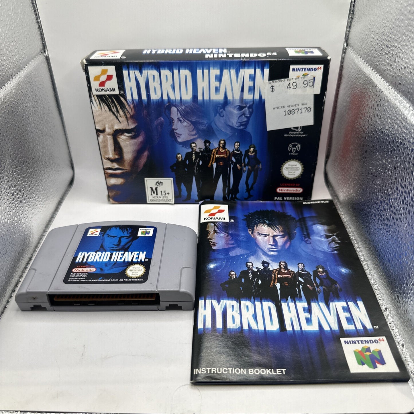Hybrid Heaven • Nintendo 64 N64 Game + Box & Manual (1999) PAL • Boxed Compelte
