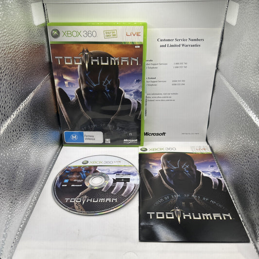 Too Human • Xbox 360 Game + Manual (2008) AUS PAL • Complete CIB