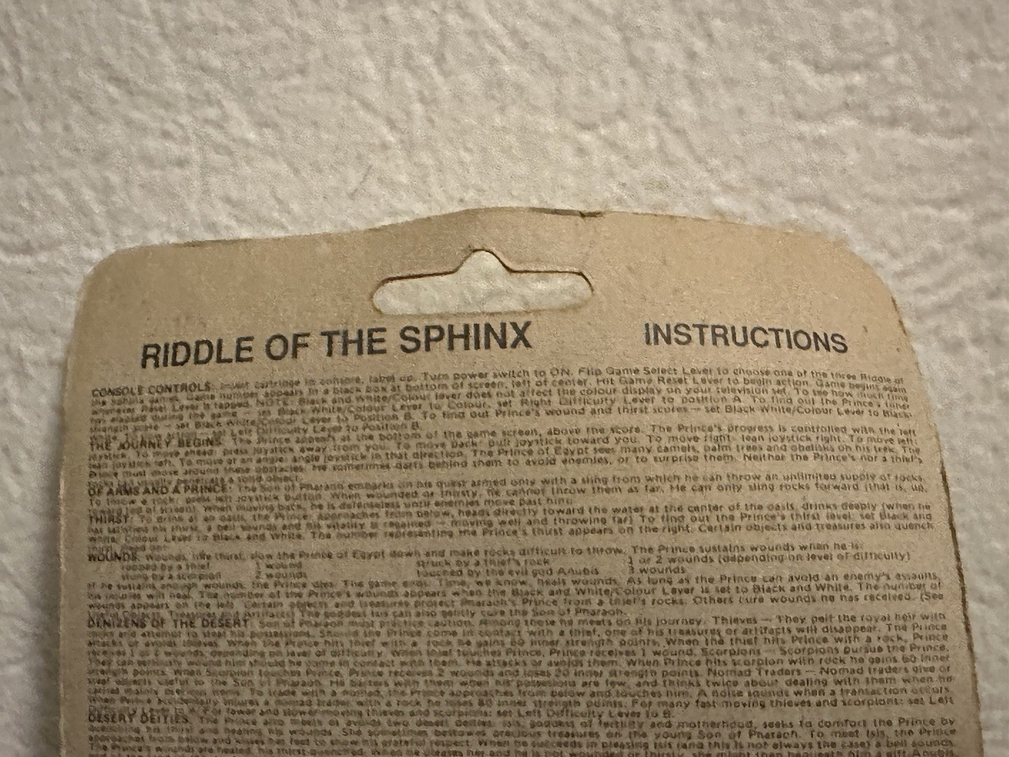 Riddle of The Sphinx • Atari 2600 (1982) IMagic HES Game + Original Packaging AU