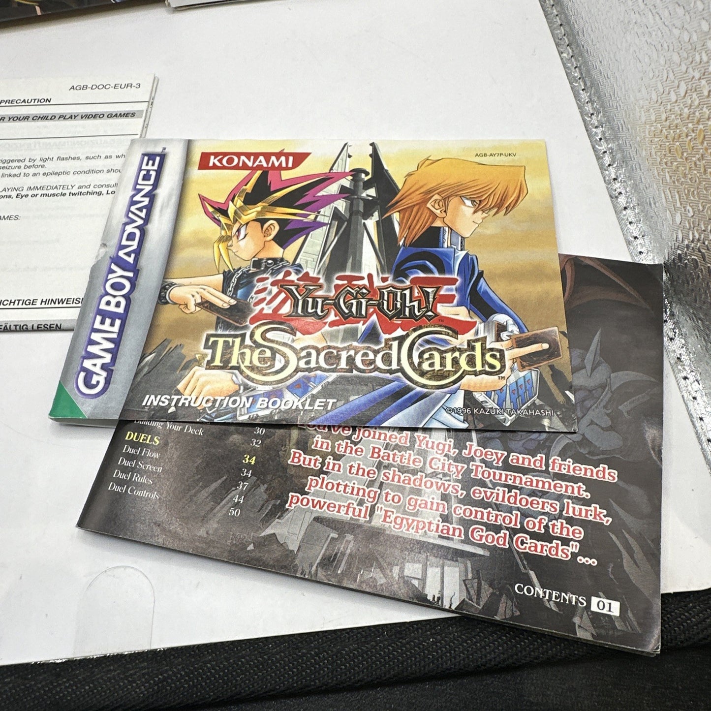Yu-Gi-Oh The Sacred Cards • Nintendo Gameboy Advance GBA + Box + Manual • Boxed