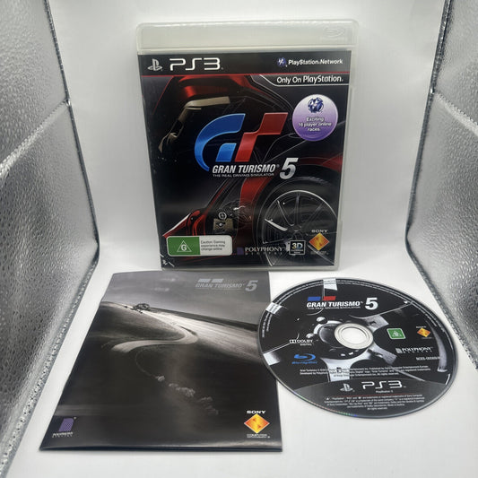 Gran Turismo 5 • PlayStation 3 PS3 Game + Manual (2010) Car Racing • Complete